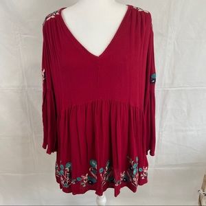 Altar’d State Red Floral Dress Size Small